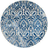 Safavieh Dip Dye 7'-0" x 7'-0" Rug in Royal Blue / Beige