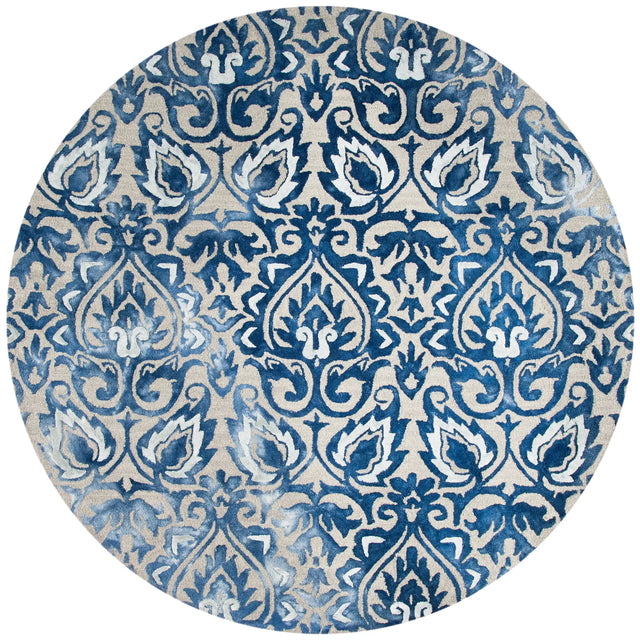 Safavieh Dip Dye 7'-0" x 7'-0" Rug in Royal Blue / Beige