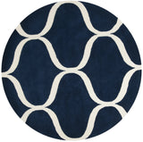 Safavieh Cambridge 6'-0" x 6'-0" Rug in Dark Blue / Ivory