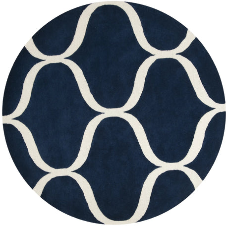 Safavieh Cambridge 6'-0" x 6'-0" Rug in Dark Blue / Ivory