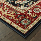 Oriental Weavers Sphinx Kashan 096W1 Red / Ivory Rugs - corner detail
