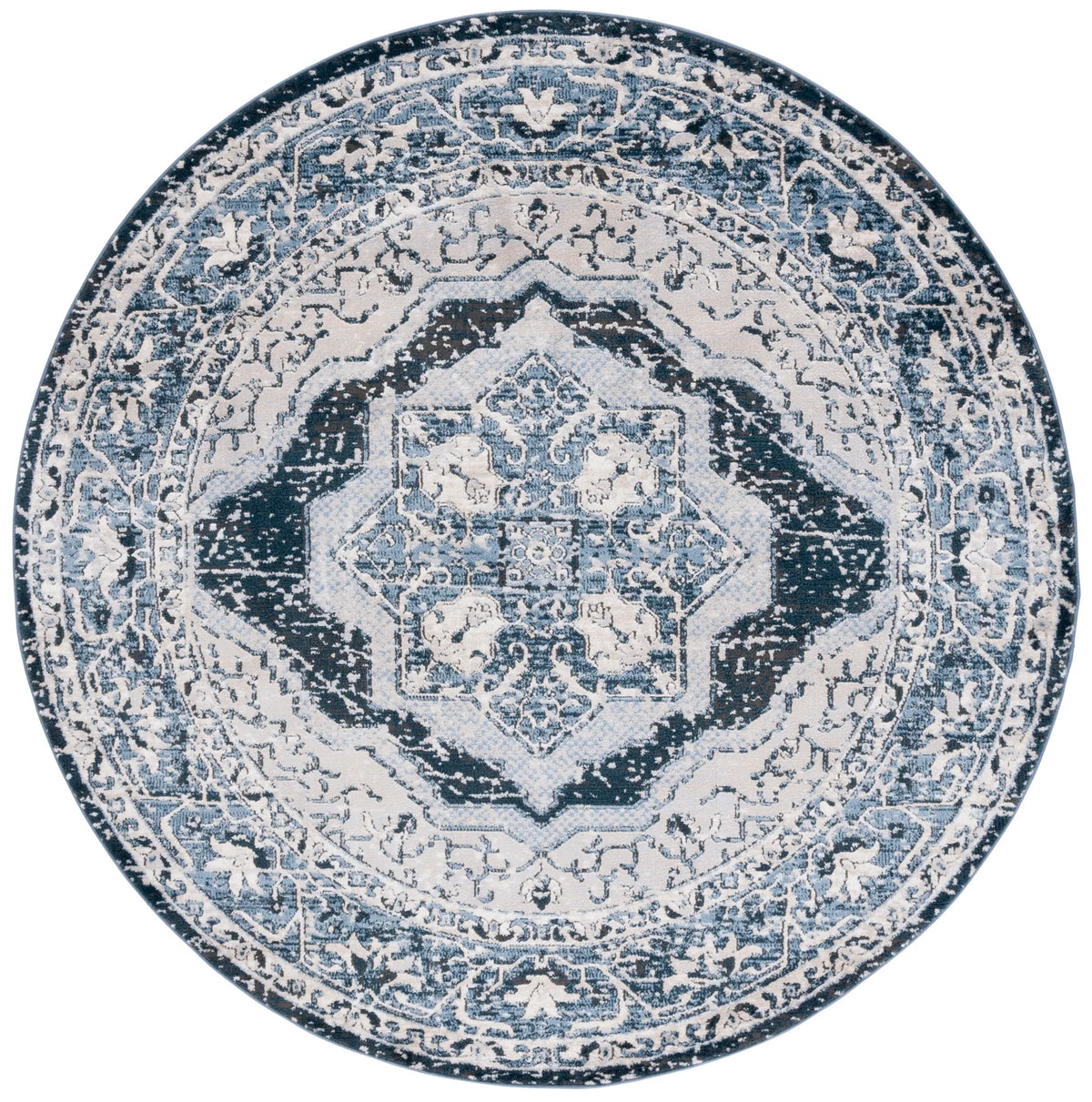 Safavieh Rosewood 6'-7" x 6'-7" Rug in Ivory / Blue