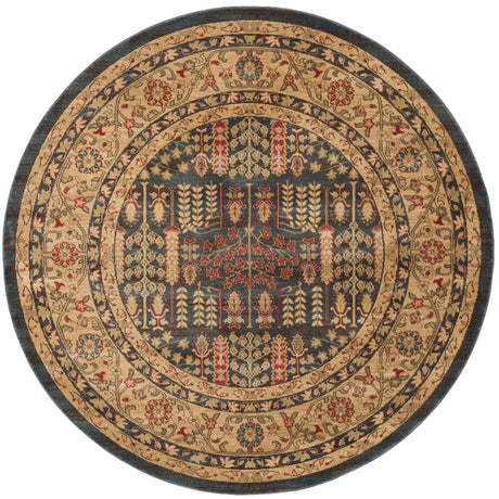 Safavieh Mahal 5'-1" x 5'-1" Rug in Navy / Natural