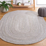 Safavieh Braided 5'-0" x 8'-0" Rug in Light Grey