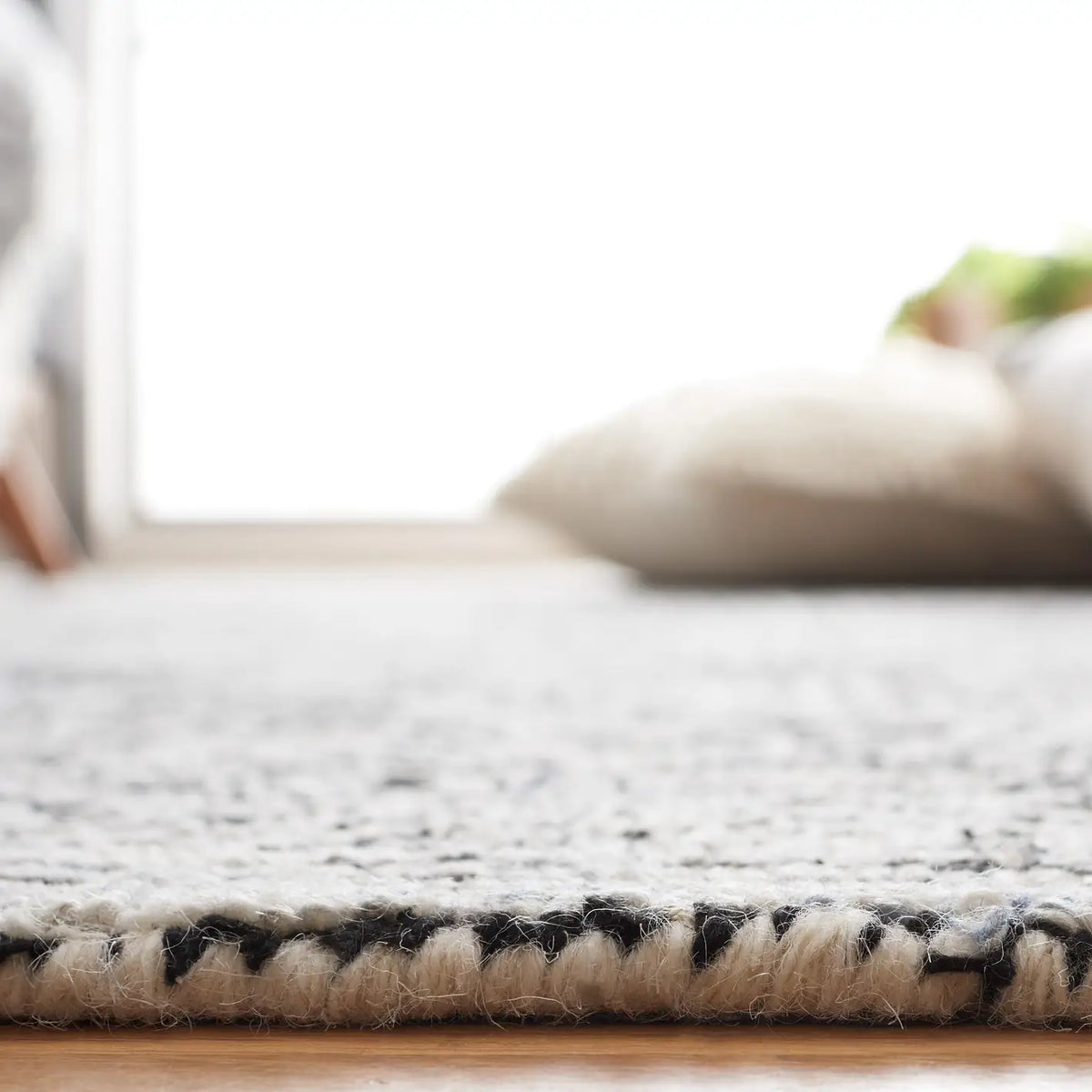 Safavieh Ebony 4'-0" x 6'-0" Rug in Silver / Black