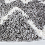 Safavieh Berber Shag 6'-7" x 6'-7" Rug in Grey / Ivory
