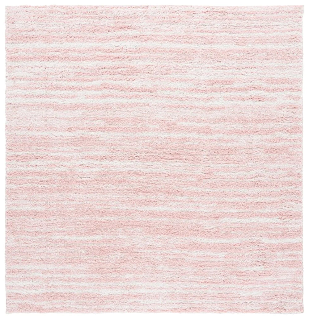 Safavieh Rumi Shag 6'-7" x 6'-7" Rug in Pink / Ivory