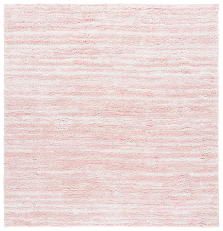 Safavieh Rumi Shag 6'-7" x 6'-7" Rug in Pink / Ivory