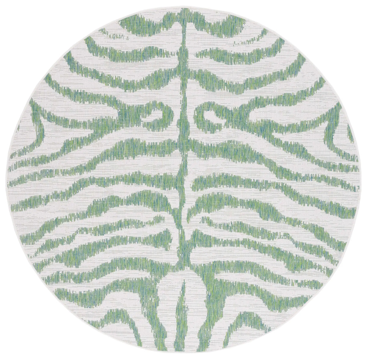 Safavieh Courtyard 6'-7" x 6'-7" Rug in Ivory / Green