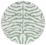 Safavieh Courtyard 6'-7" x 6'-7" Rug in Ivory / Green