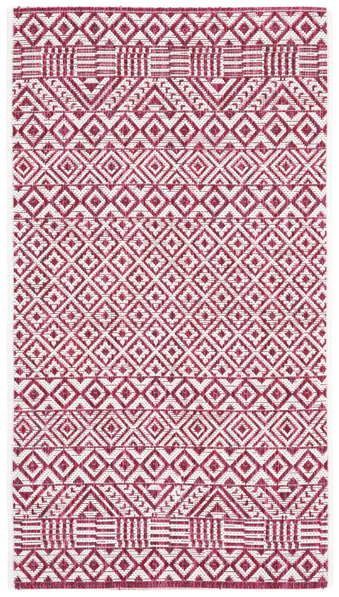 Safavieh Courtyard 2'-0" x 3'-7" Rug in Ivory / Red