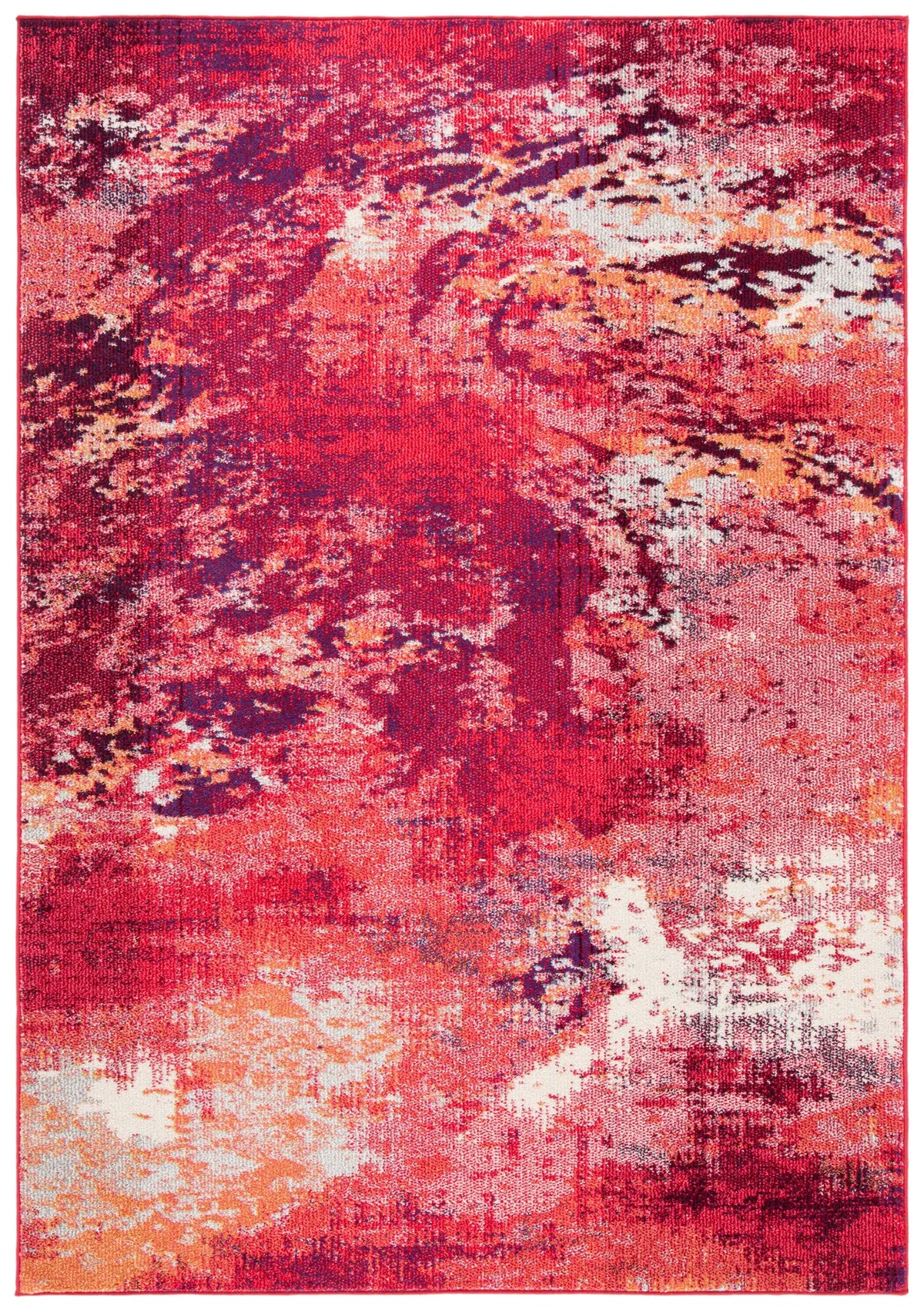 Safavieh Madison 4'-0" x 6'-0" Rug in Red / Ivory