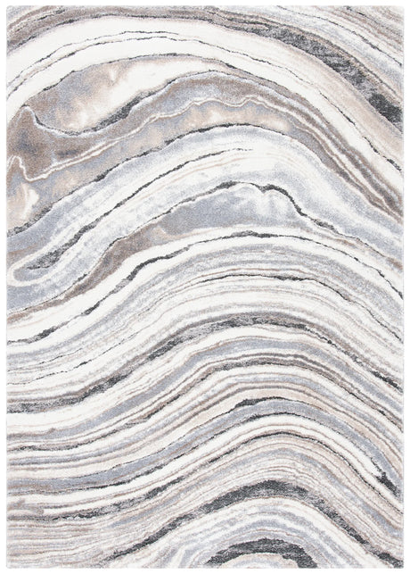 Safavieh Cyrus Shag 4'-5" x 6'-5" Rug in Ivory / Grey