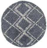 Safavieh Pro Lux Shag 400 6'-7" x 6'-7" Rug in Blue / Creme
