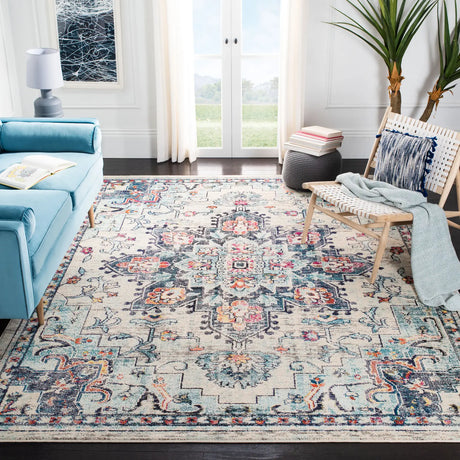 Safavieh Madison 10'-0" x 14'-0" Rug in Cream / Blue