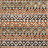 Safavieh Veranda 6'-7" x 6'-7" Rug in Terracotta / Chocolate