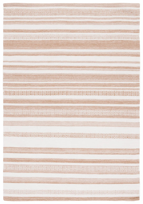 Safavieh Striped Kilim 4'-0" x 6'-0" Rug in Beige / Ivory