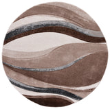Safavieh Hollywood 6'-7" x 6'-7" Rug in Brown / Ivory