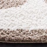 Safavieh Calico Shag 6'-7" x 6'-7" Rug in Ivory / Blue