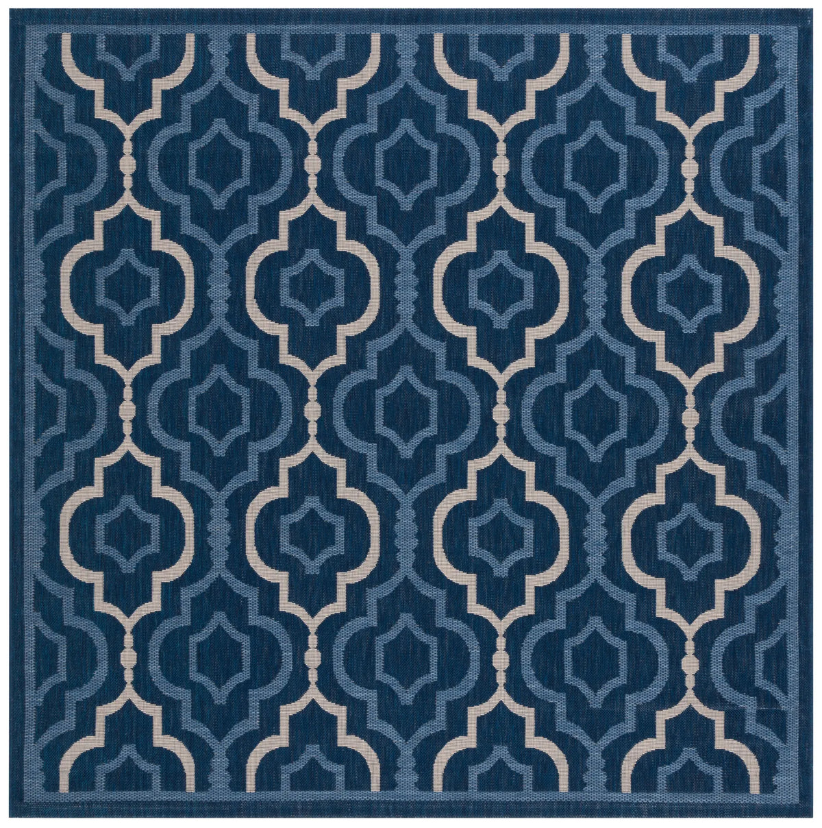 Safavieh Courtyard 6'-7" x 6'-7" Rug in Navy / Beige