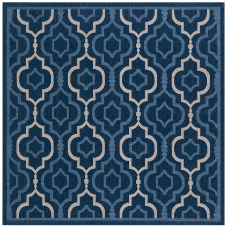 Safavieh Courtyard 6'-7" x 6'-7" Rug in Navy / Beige