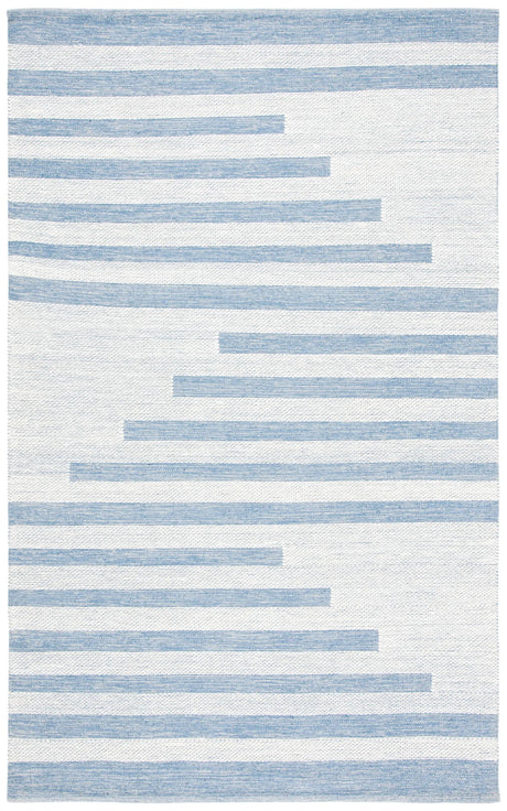 Safavieh Striped Kilim 4'-0" x 6'-0" Rug in Ivory / Blue