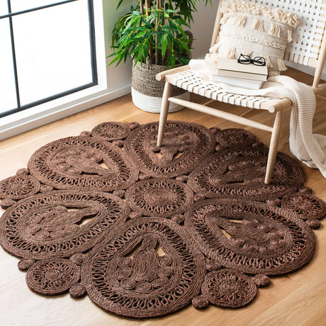 Safavieh Natural Fiber 5'-0" x 5'-0" Rug in Brown
