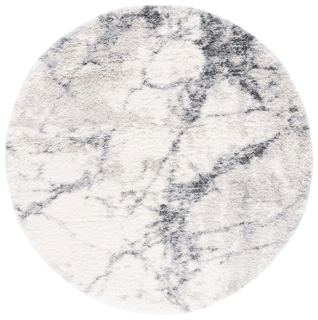 Safavieh Fontana Shag  800 6'-7" x 6'-7" Rug in Ivory / Grey