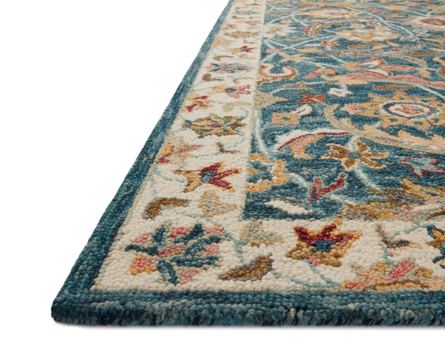 Loloi Victoria Vk-24 Ocean/Multi Rug - rug corner