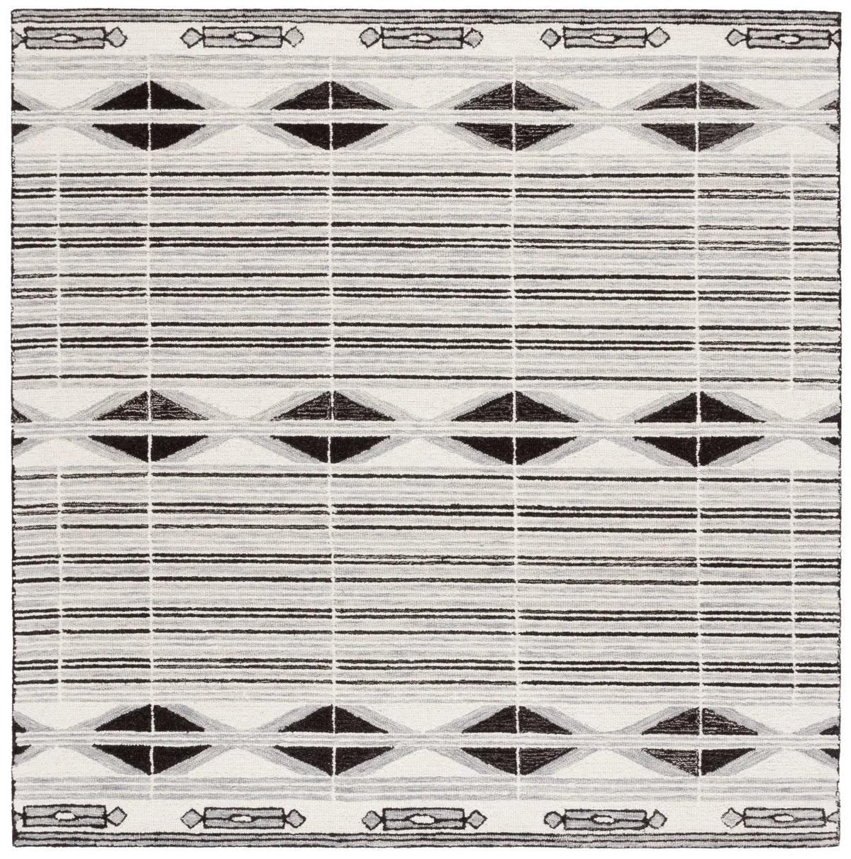 Safavieh Ebony 6'-0" x 6'-0" Rug in Ivory / Grey