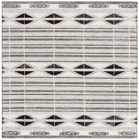 Safavieh Ebony 6'-0" x 6'-0" Rug in Ivory / Grey