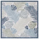 Safavieh Courtyard 6'-7" x 6'-7" Rug in Beige / Green Blue
