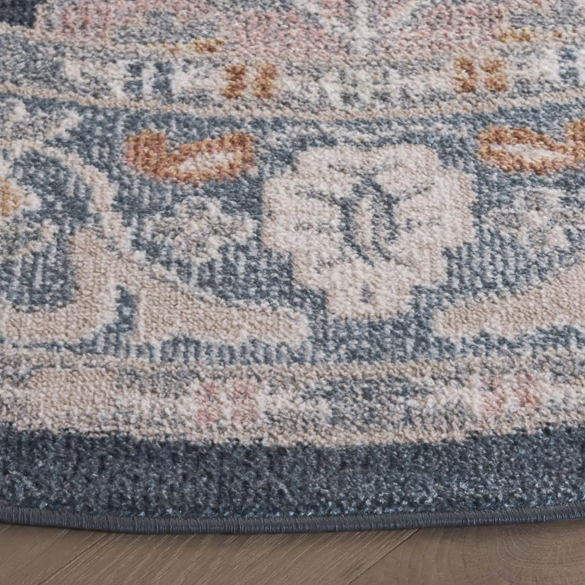 Safavieh Blair Washable 6'-7" x 6'-7" Rug in Navy / Blue
