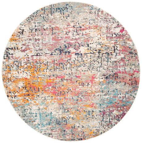 Safavieh Madison 5'-0" x 5'-0" Rug in Grey / Pink
