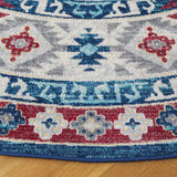 Safavieh Kazak 100 6'-7" x 6'-7" Rug in Navy / Red