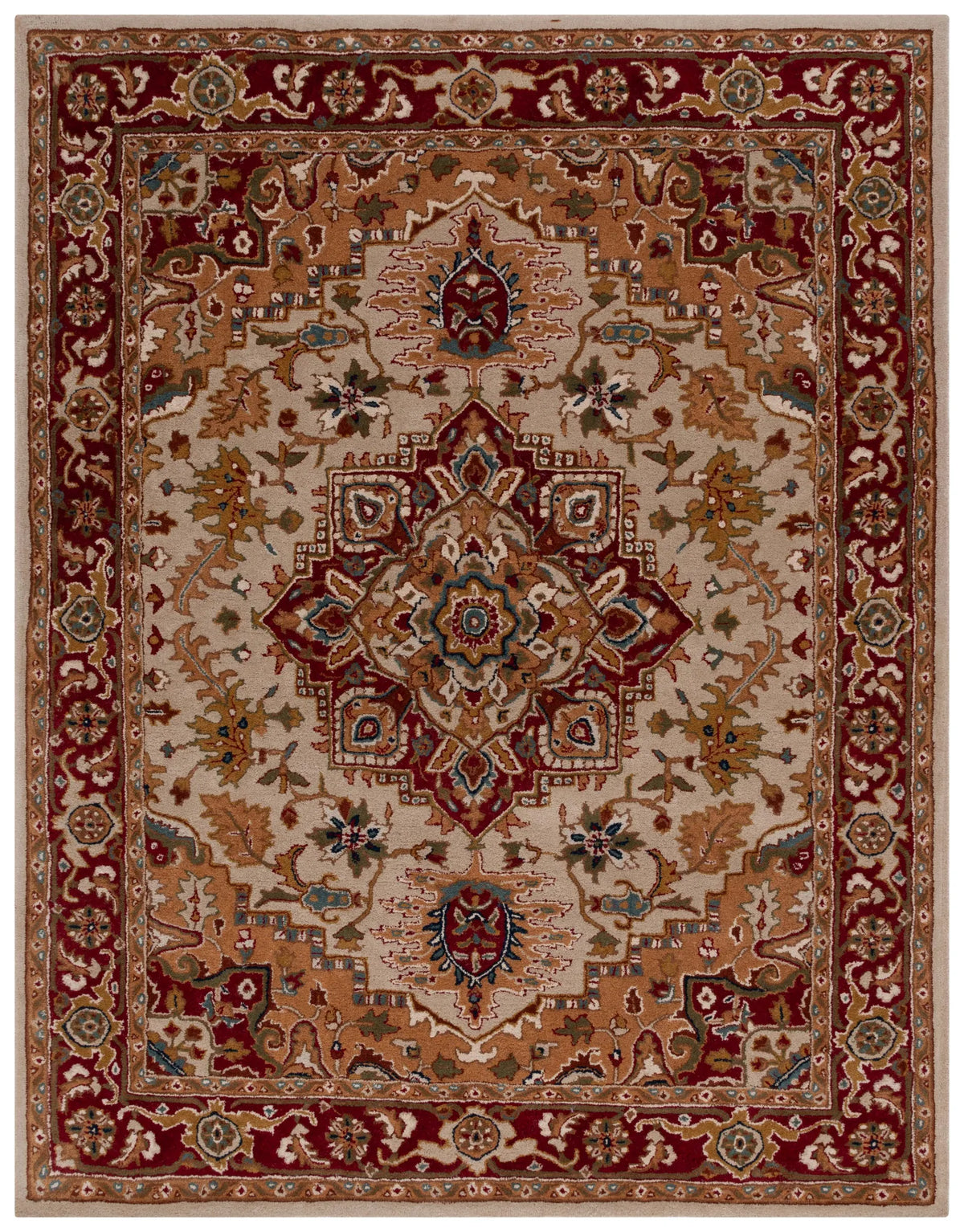 Safavieh Classic 9'-6" x 13'-6" Rug in Light Gold / Red