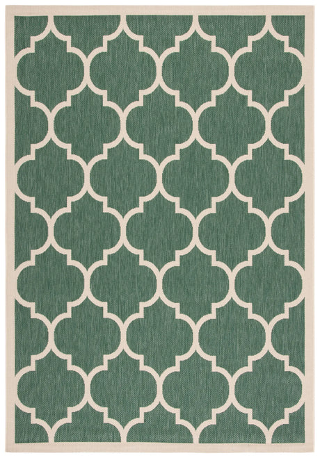 Safavieh Courtyard 4'-0" x 5'-7" Rug in Dark Green / Beige