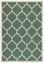 Safavieh Courtyard 4'-0" x 5'-7" Rug in Dark Green / Beige