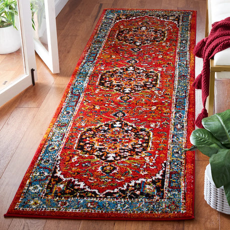 Safavieh Vintage Hamadan 2'-3" x 8'-0" Rug in Red / Blue