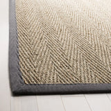 Safavieh Natural Fiber 4'-0" x 6'-0" Rug in Natural / Dark Grey