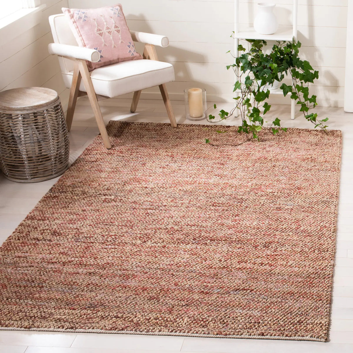 Safavieh Bohemian 4'-0" x 6'-0" Rug in Natural / Pink
