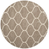 Safavieh Hudson Shag 7'-0" x 7'-0" Rug in Beige / Ivory