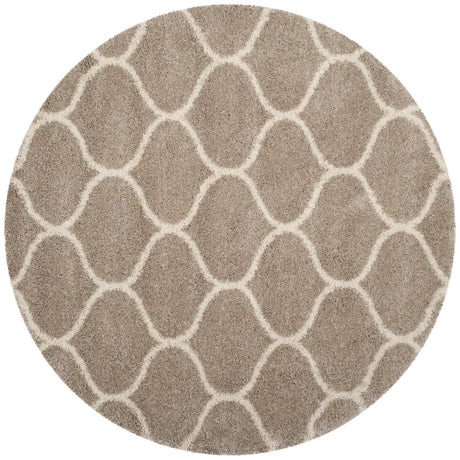 Safavieh Hudson Shag 7'-0" x 7'-0" Rug in Beige / Ivory