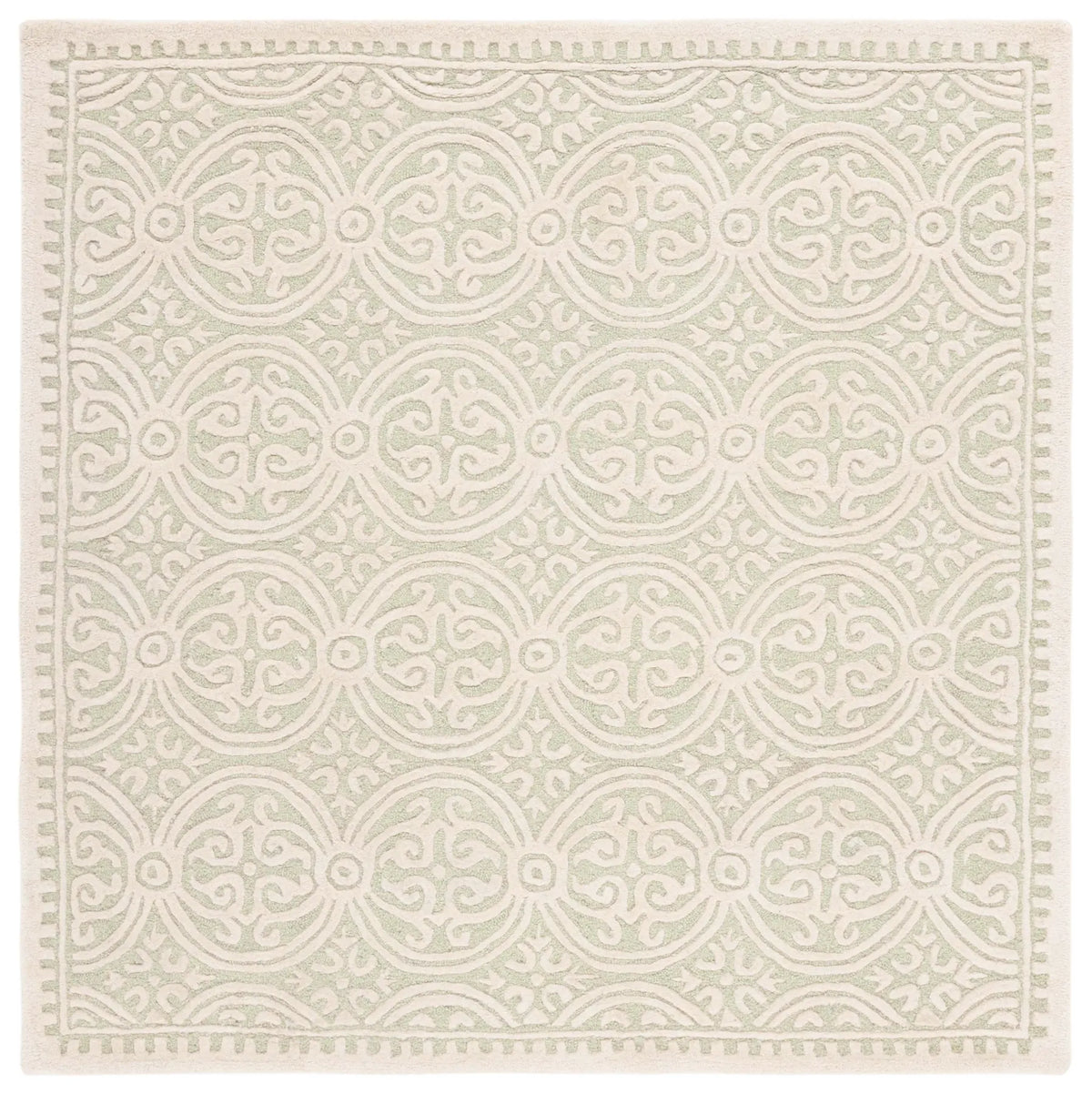 Safavieh Cambridge 6'-0" x 6'-0" Rug in Light Green / Ivory