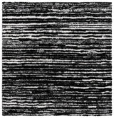 Safavieh Rumi Shag 6'-7" x 6'-7" Rug in Black / Ivory