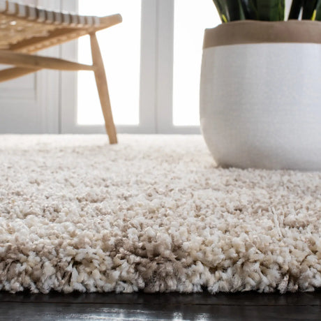 Safavieh Hudson Shag 4'-0" x 6'-0" Rug in Multi Ivory / Beige