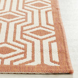 Safavieh Courtyard 2'-3" x 6'-7" Rug in Beige / Terracotta