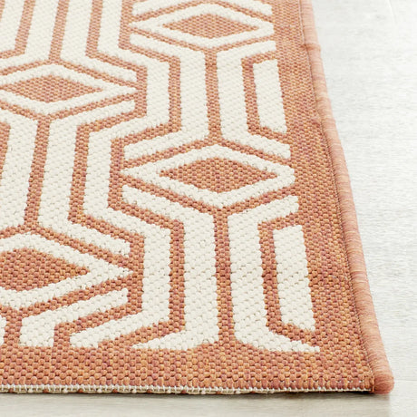 Safavieh Courtyard 2'-3" x 6'-7" Rug in Beige / Terracotta