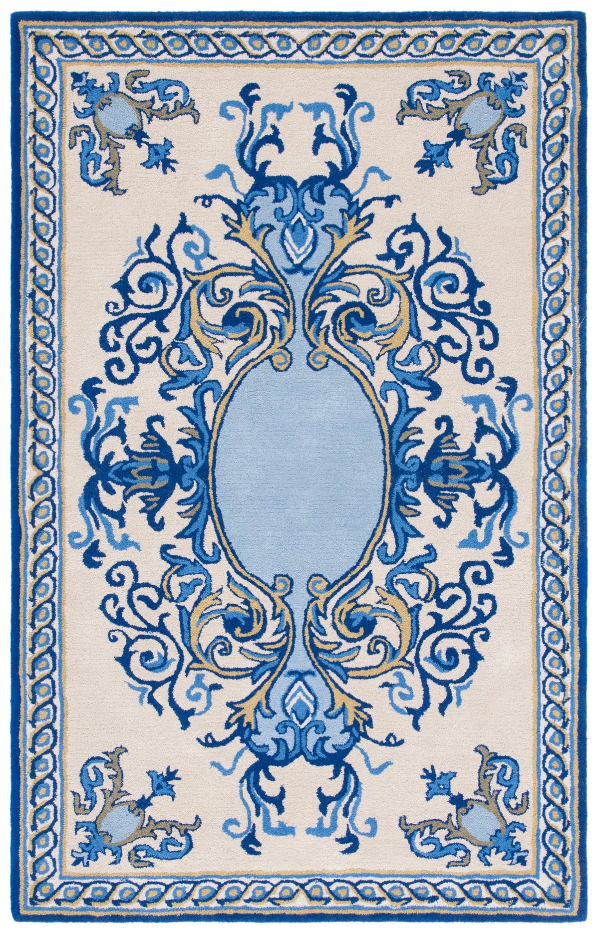 Safavieh Empire 4'-0" x 6'-0" Rug in Blue / Ivory