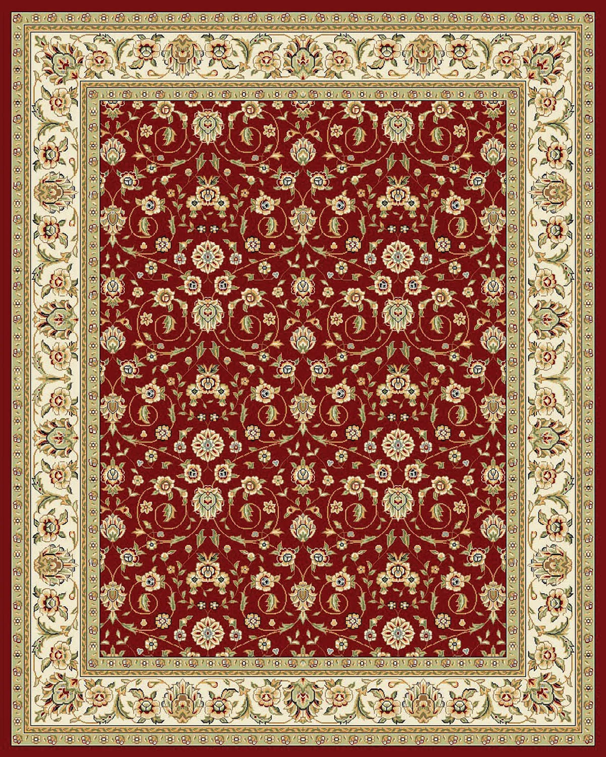 Safavieh Lyndhurst 10'-0" x 14'-0" Rug in Red / Ivory